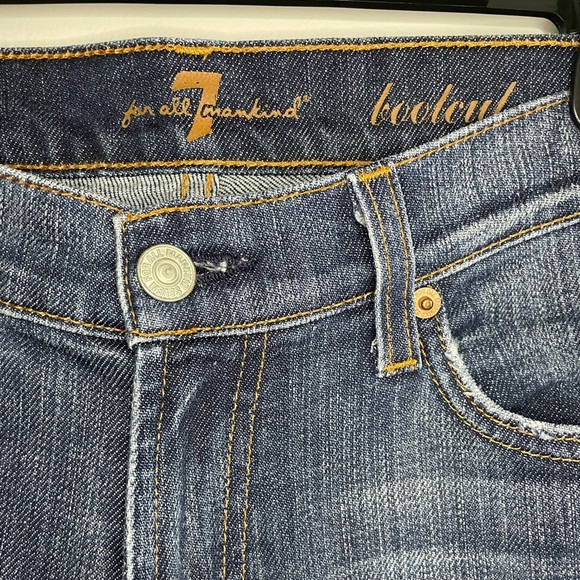 7 For All Mankind Dark Wash Bootcut Jeans - Picture 5 of 10